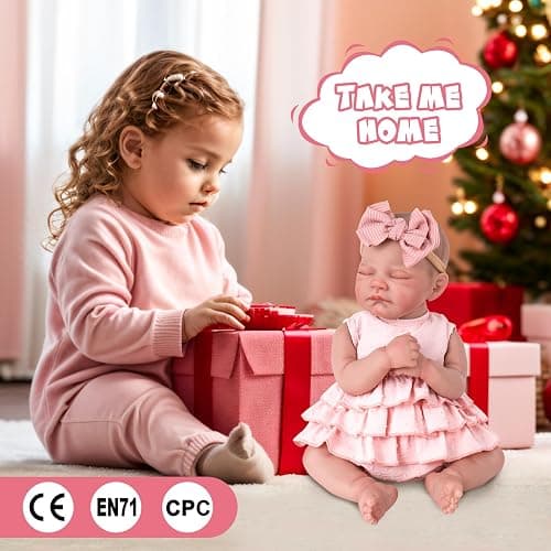 Aori Reborn Baby Dolls - Realistic 20 Inches Real Life Baby Doll with Feeding Kit, Lifelike Newborn Baby Girl Perfect for Kids 3+ thumbnail 6