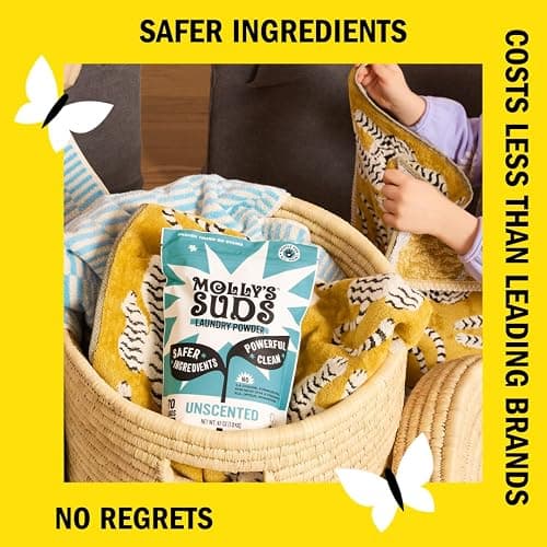 Molly's Suds Original Laundry Detergent Powder | Clean Laundry Detergent Powder for Sensitive Skin | Simple, Effective Ingredients, Stain Fighting | 240 Loads (Unscented) thumbnail 3