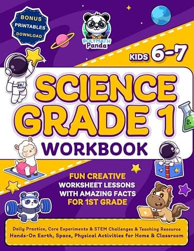 Science Grade 1 Workbook for Kids Ages 6-7: Daily Practice, Core Experiments & STEM Challenges & Teaching Resource | Hands-On Earth, Space, Physical ... Facts for 1st Grade (Science Books for Kids) - Image 1
