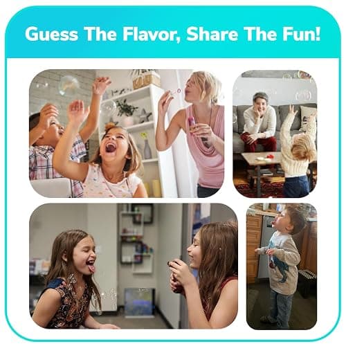 Bubble Lick Variety Flavored Bubbles 4 Pack Cinnamon Roll Watermelon Cookie Cotton Candy USA Made thumbnail 6