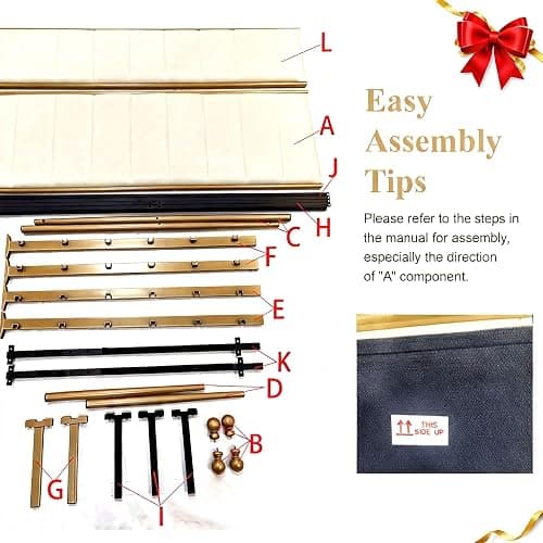 E-Motie Full Size Bed Frame with Headboard, Upholstered Platform Metal Beds Frame Full, Supported by Strong Metal Slats, No Box Spring Needed, Easy Assembly, Noise-Free, Gold thumbnail 11