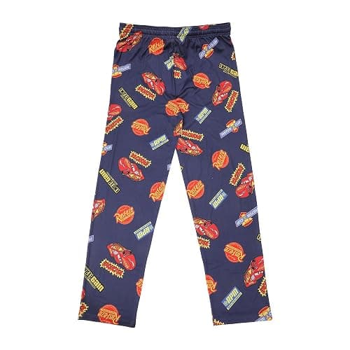 Bioworld Pixar Cars Lightning McQueen & Radiator Springs Logos Adult Navy Sleep Pajama Pants thumbnail 7