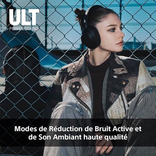 Sony ULT Wear - Casque sans Fil Bluetooth avec ULT Power Sound, Basses Profondes, réduction de Bruit, qualité d'appel Claire, jusqu'à 30 Heures d'autonomie de la Batterie, iOS et Android - Noir thumbnail 5