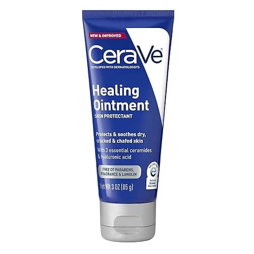 CeraVe Healing Ointment, Hydrating Skin Protectant With Petrolatum, Hyaluronic Acid & Ceramides, Face & Body Skin Barrier Repair For Cracked, Chafed, Dry Skin, Fragrance Free & Lanolin Free, 3 Oz - Image 1