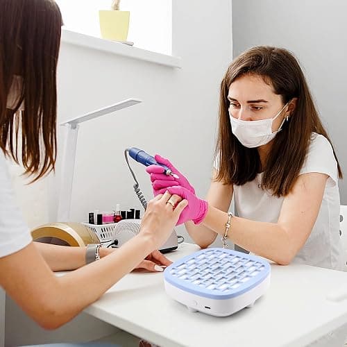 ANGNYA Nail Dust Collector with 10PCS Filter Pads, Compact Vacuum Fan Dust Collector for Beginner Mini Dust Suction Machine Manicure Pedicure Tool for Acrylic Nail Polishing for Home Use thumbnail 8