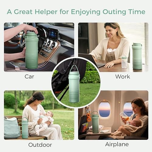 Momcozy 22oz Portable Breastmilk Cooler for 24H Outdoor, Newborn Essentials | 24 Hours & 360° Surrounded Cooling, 2 Extra Baby Bottles for Better Storage, Life Saver for Working Mom, Hassle-Free Cleaning thumbnail 9