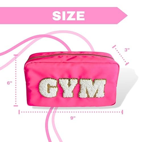 GymnasticsHQ Gym STUFF Pink Gymnastics Makeup Bag - a perfect bag for holding all your gymnastics accessories thumbnail 2