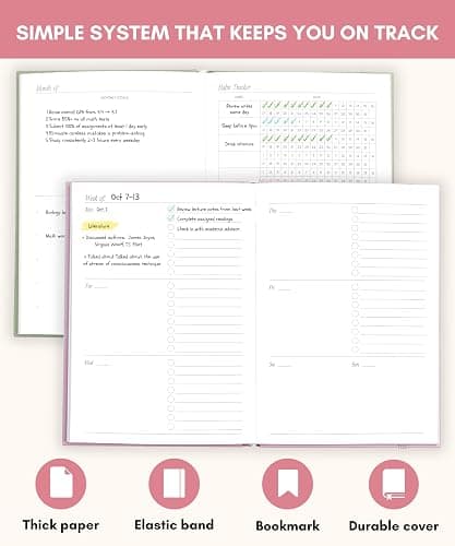 Lamare Academic Planner 2026-2027 – Undated Weekly College Student Planner for Homeschool, High School, College & Nursing Students thumbnail 7