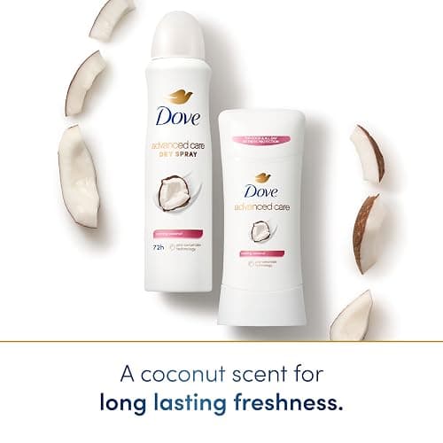 Dove Advanced Care Antiperspirant Deodorant Stick Caring Coconut 4 ct for helping your skin barrier repair after shaving 72-hour odor control and sweat protection with Pro-Ceramide Technology 2.6 oz thumbnail 5