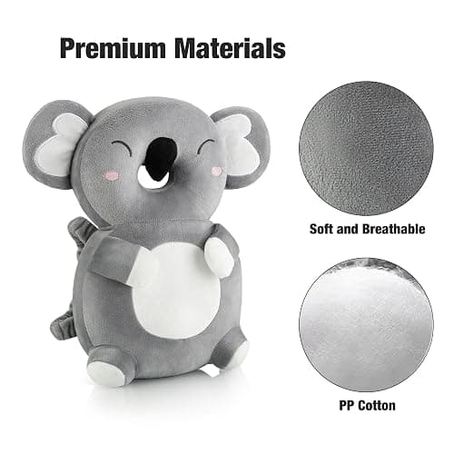 PandaEar Baby Head Protection Backpack, Toddler Walking Head Protector, Adjustable Head Protector Pad Safety Cushion (Koala Grey) thumbnail 6