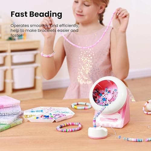 Tilhumt Cordless Bead Spinner Kit 4005Pcs, Rechargeable Clay Bead Spinner for Jewelry Making, Efficient Electric Bracelet Maker for Friendship Bracelets, Gift thumbnail 3