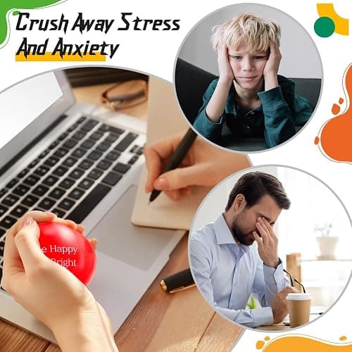 Harrycle 30 Pcs Kids Mini Motivational Stress Balls Small Inspirational Quotes Relief Stress Balls for Adults Hand Exercise Funny Anxiety Relief Toys thumbnail 5