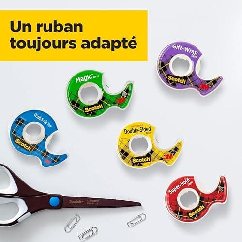 Scotch Magic Tape, Rouleaux de Ruban Adhésif Transparent avec Dévidoir, Lot de 3, Ruban de 19mm x 7.5m - Idéal pour le Bureau et l'École thumbnail 10