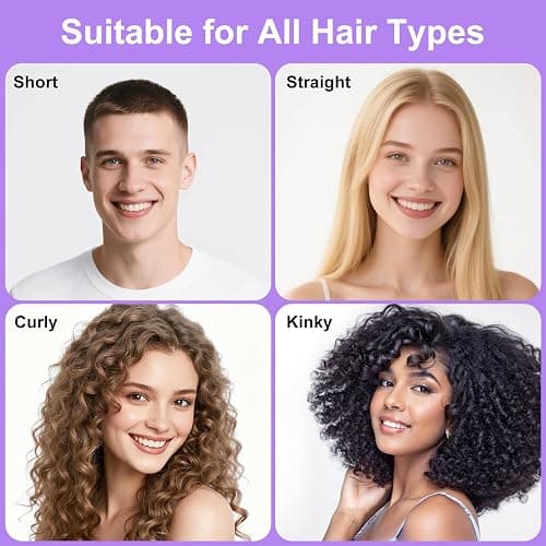 Curly Hair Brush, Curl Defining Brush with Soft Boar Bristles Detangling Tangled Glides, Wide-Teeth Design Effortlessly Shaping & Defining Curls, Curling Definer for Wet & Dry Hair (Purple) thumbnail 5