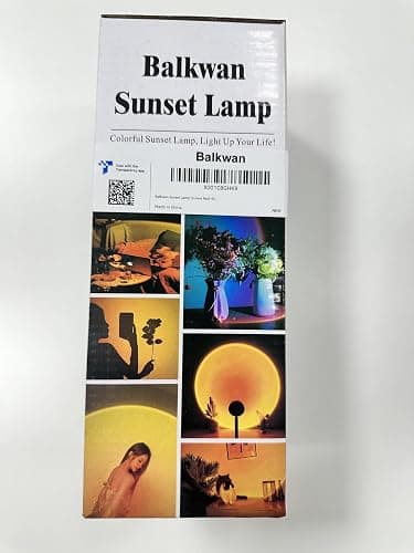 Balkwan Sunset Lamp Projection Rotation Rainbow Lamp Led Romantic Visual Led Light Network Red Light with USB Modern Floor Stand Night Light Living Room Bedroom Decor (Sunset Red) thumbnail 12