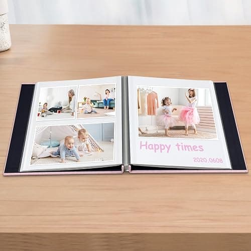 Large Photo Album Self Adhesive Scrapbook Album for 4×6 5×7 8×10 Pictures DIY Magnetic Linen Cover Album 40 Pages for Family Wedding Gifts with Metal Pen and Plastic Board thumbnail 3