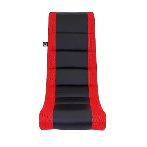 The Crew Furniture Classic Video Rocker Floor Gaming Chair, for Kids and Teens, PU Faux Leather & Polyester Mesh, Black/Red thumbnail 7
