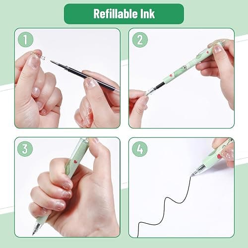 Mr. Pen- Cute Frog Gel Pens, 8Pack, Black Ink, Cute Animal Pen, Gel Pens Fine Point 0.5mm thumbnail 5