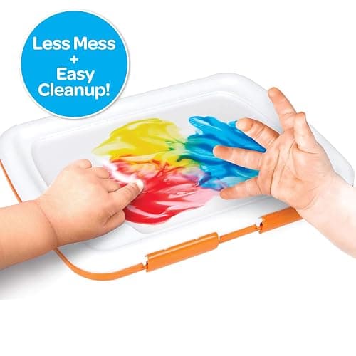 Crayola Mess Free Finger Painting Station – Washable Finger Paint for Toddlers, Essential Easter Basket Stuffers, Spring Arts & Crafts Set, Sensory Activity, Travel Toy, Ages 1+ thumbnail 6