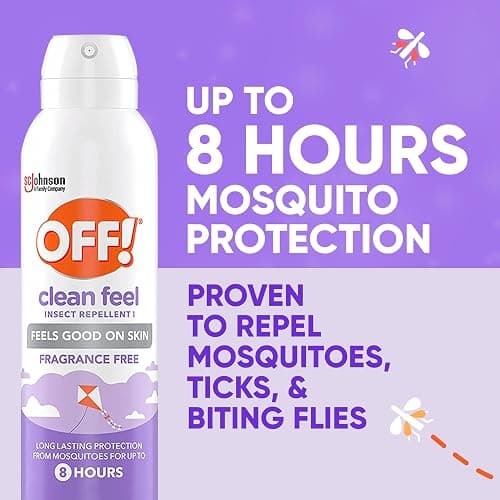 OFF! Clean Feel Picaridin Insect & Mosquito Repellent Bug Spray, 5 oz, 2 pk | Aerosol Spray, 20% Picaridin Formula, Fragrance Free, Lightweight, Long Lasting Protection from Mosquitoes, Flies, Ticks thumbnail 2