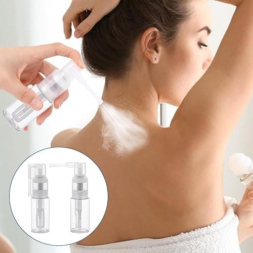 KALIONE 2-Pack 25ml Empty Powder Spray Bottles, Reusable Detachable Travel Bottles, Body Care Accessories for Face, Hair, Body, Nail thumbnail 3