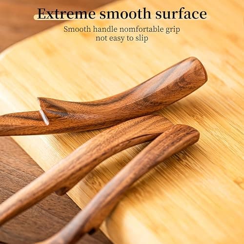 Gudamaye 3 Size Wooden Soup Ladles Set,3 Hooks for Bowl,Pot. Natural Teak Wooden Ladle,10.6 inch Big Soup Ladle, 9 inch Serving Spoon & 8 inch Wood Ladles for Cooking,Teak Deep Ladle Spoons thumbnail 7