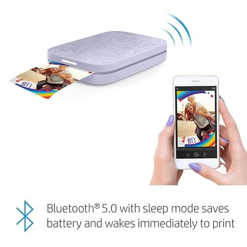 HP Sprocket 2x3" Instant Smartphone Photo Printer - Portable Color Wireless Mobile Printer - Zink Sticky-Back Photos - Print from Compatible iOS & Android Devices with Bluetooth w/Fun App - Purple thumbnail 6