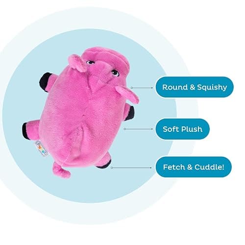 Outward Hound Fattiez Pig Plush Squeaky Dog Toy, Small thumbnail 3