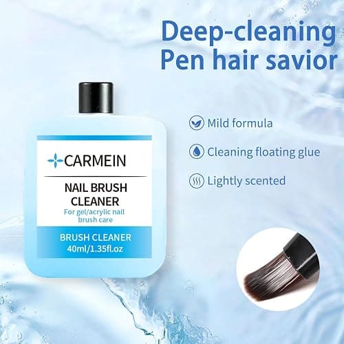 CARMEIN Nail Brush Cleaner - Special for Gel/Nail Art Brushes & Makeup Brush Care, Must-Have for Renewal, 40ml/1.35fl.oz thumbnail 5