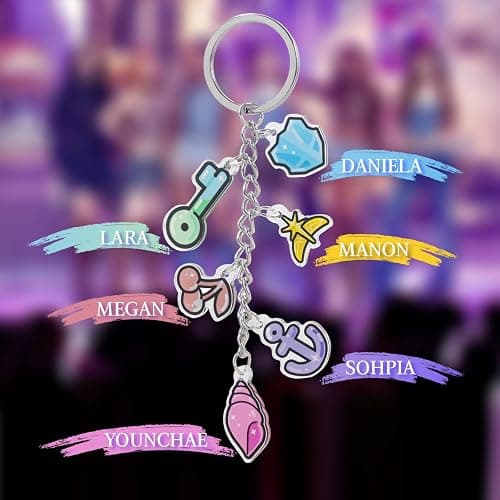 JRRZETA Katseye Keychain Merch,Soothing Shell,Limitless Key,Guardian Shield,Dual Cherry,Stellar Tiara,Dream Anchor for Fans thumbnail 2