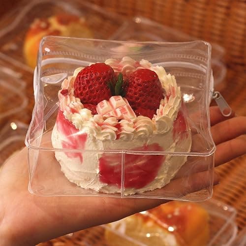 Sensory Squeeze Toy Handmade Soft Squish Toys Slow Rising Stress Relief Toys Food Grade Silicone Cute Fidget Toys (Strawberry Cream Cake) thumbnail 2