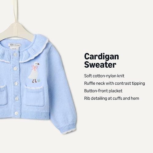Amazon Essentials x Sofia Grainge Babies, Toddlers and Girls' Cardigan Sweater thumbnail 3