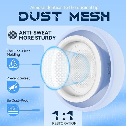 4-Pair Replacement Ear Tips for AirPods Pro 2nd/1st Generation with Portable Storage Box,Noise Reduction Holewith & Built-in dust Guard Screen,Silicone Ear Tips for Apple AirPods Pro (s-Blue) thumbnail 5