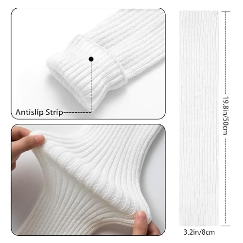 Pleneal Leg Warmers for Women - Leg Warmers 80s Ribbed Knitted Long Socks for Yoga Party Sports Fashion Accessories thumbnail 4