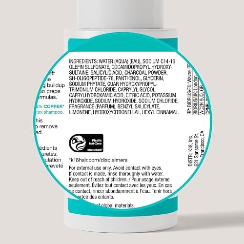K18 PEPTIDE PREP™ Color-Safe Detox Clarifying Shampoo, Non-Stripping, pH-Optimized Cleanse, Removes Product Buildup, Dirt, Oils & Metals, 8.5 Fl Oz thumbnail 4