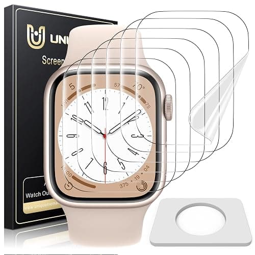UniqueMe 6 Pack for Apple Watch Screen Protector 40mm, Apple Watch SE 3/SE 2/SE Series 6/5/4 Screen Protector [Upgrade Flexible Film] Anti-Scratch [Non-Bubbles] Soft HD TPU Clear Film for iWatch 40mm - Image 1