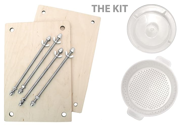 Сheese Making Kit 12 in (Metal Guides Cheese Press + 1 Cheese Making mold 1.2 L) pressure up to 50 pounds thumbnail 9