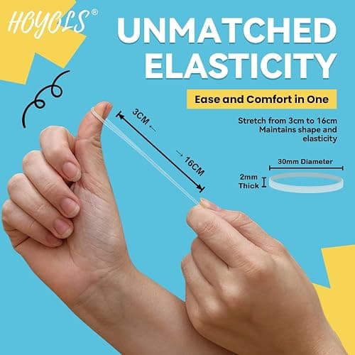 HOYOLS Clear Hair Ties, 1500 Pcs Small Elastic Rubber Bands | Soft Mini TPU Rubber Bands with No-Snag Stretch Hold for Braids, Ponytails and Daily Styling for Women and Teens thumbnail 3