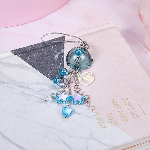 BEEFLYING Jellyfish Phone Charms Aesthetic Y2K Cute Charm Straps Cell Phone Pendants Accessories with Star Heart for Bag Keychain Camera Wallet Decor, Blue thumbnail 4