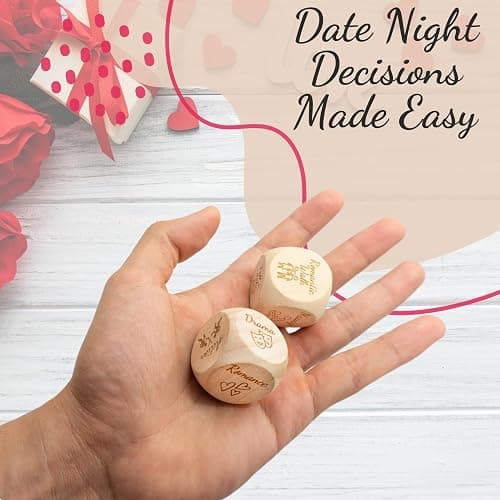 Deluxe Date Night Dice Game – 6 Dice, Decision Coin, Game Board & Carry Bag – Couples Gift for Newlyweds, Anniversary, Wedding, Bachelorette, Bridal Shower, Valentine's Day – Wife, Husband, Girlfriend thumbnail 5