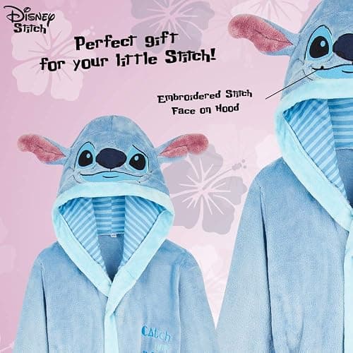 Disney Kids Dressing Gown, Lilo and Stitch Robe Girls Boys, Stitch Gifts thumbnail 3