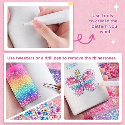 40000Pcs 40 Colors Jelly Rhinestones for Bedazzling,Mix Colors Bedazzling Kit with Rhinestones,3MM SS10 Colorful Resin Flatback Gems kit with Complete Tools for Crafting, Nail Art, Shoes, Books thumbnail 4