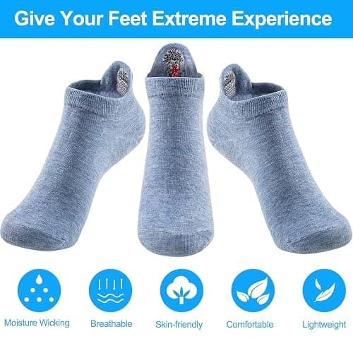 IBEILLI Women Cute Socks 10 Pairs Cotton Kawaii Embroidered Funny Low Cut Ankle Socks for Women Girls thumbnail 6