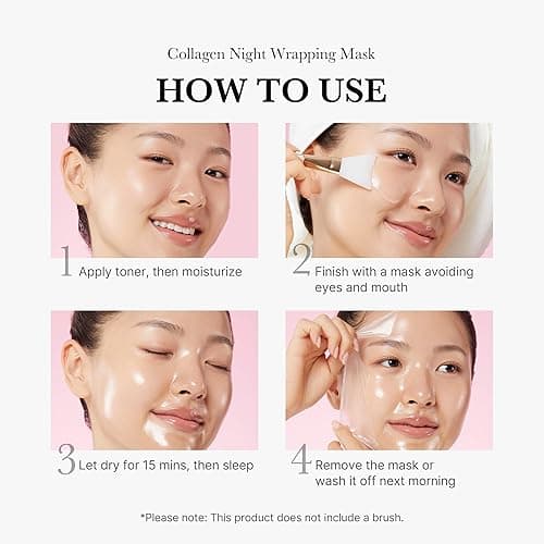medicube Collagen Overnight Wrapping Peel Off Facial Mask Pack - Elasticity & Hydration Care, Reduces Sagging & Dullness - Hydrolyzed Collagen For Glowing Skin - Korean Skin Care, 2.53 fl.oz thumbnail 6