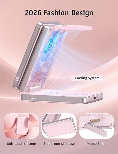 RORRY Auradock iPhone Charging Station 3 in 1 for Apple,10000mAh Power Bank | 30W Wireless Magnetic Fast Charging Station for iPhone/Apple Watch/AirPods with Detachable Magnetic Portable Magsafe Charger thumbnail 5