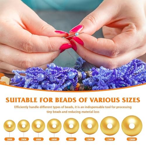 UOOU 39 Pcs Beading Needles for Jewelry Making Include 20 Pcs Long Straight Beading Needles,8 Pcs Big Eye Beading Needle,Needles for Seed Beads Set with Yarn Scissors,Thimble,Threaders thumbnail 6