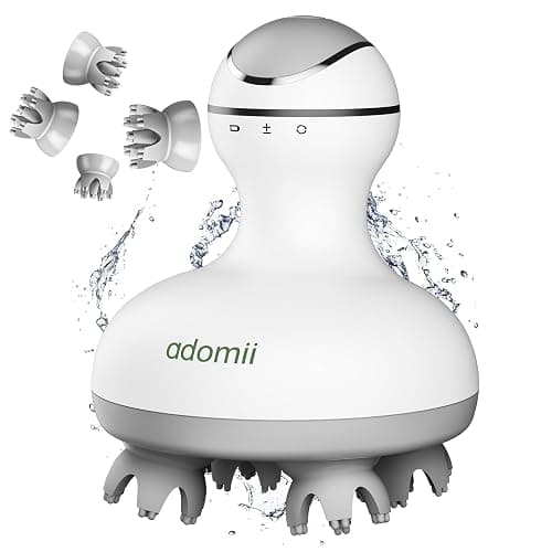 adomii Electric Scalp Massager Cordless, Waterproof Handheld Head Hair Massage Massager, 84 Kneading Nodes & Pet-Friendly Cat Massager- Ideal Gift - Image 1