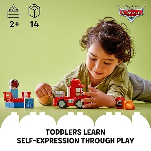 LEGO Disney Pixar Mack at The Race Cars Toys - Pixar Cars Birthday Gift for Toddlers, Preschool, Boys & Girls, Ages 2+ - Educational Building Toys Set - 10417 thumbnail 2