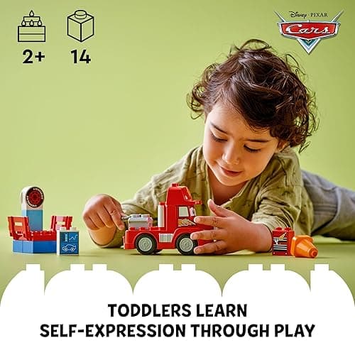 LEGO Disney Pixar Mack at The Race Cars Toys - Pixar Cars Birthday Gift for Toddlers, Preschool, Boys & Girls, Ages 2+ - Educational Building Toys Set - 10417 thumbnail 3