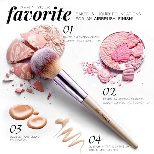 BS-MALL Makeup Brush Set 18 Pcs Professional Foundation Powder Concealers Eyeshadow Blush Synthetic Makeup Brushes with Labeled instruction Black Case Upgraded Version | Professional Foundation Powder Concealers Eyeshadow Blush Synthetic Makeup Brushes thumbnail 2